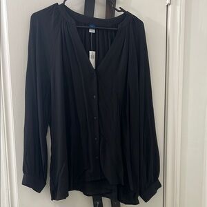 Old Navy Black Button Down Top